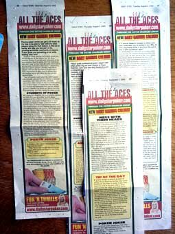 daily poker columns in August
